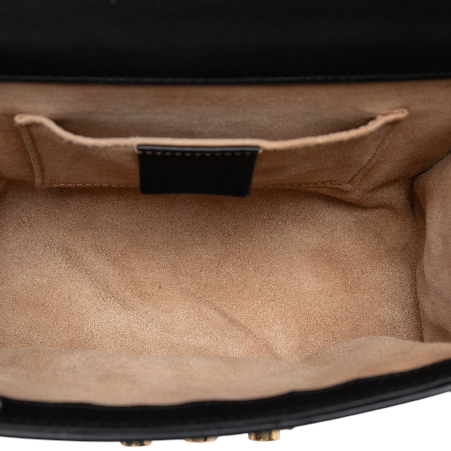 Gucci Small Pearl Studded Leather Padlock Crossbody