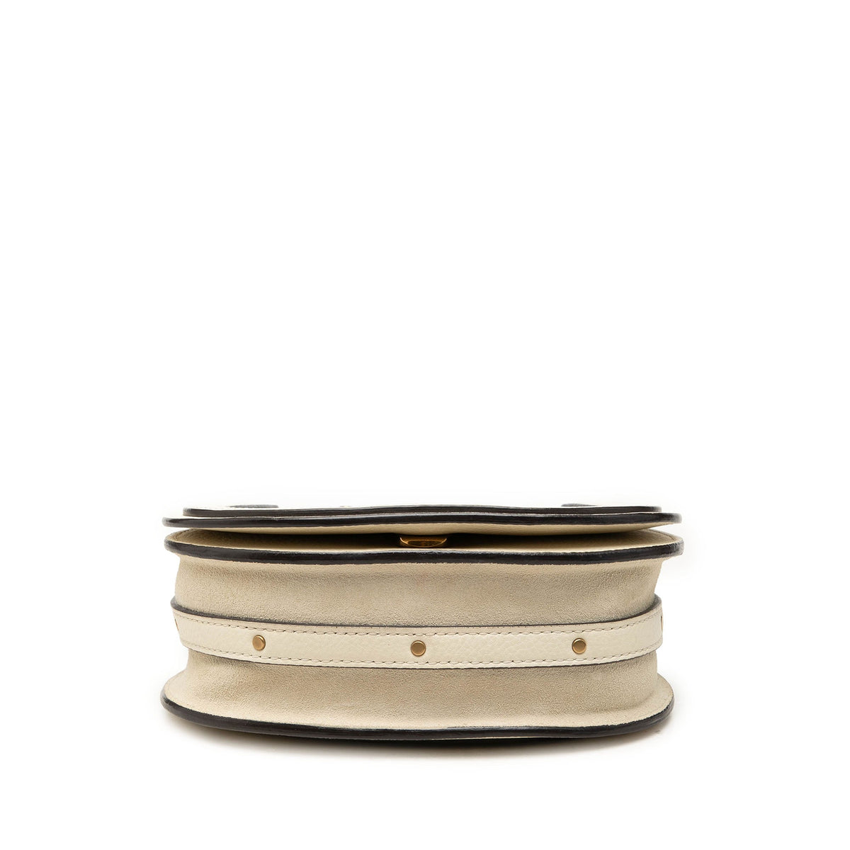 Chloé Small Leather Nile Bracelet Satchel — White