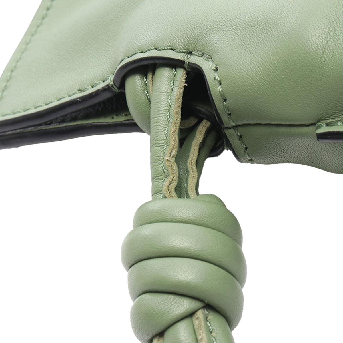LOEWE Mini Nappa Flamenco Knot Clutch — Green