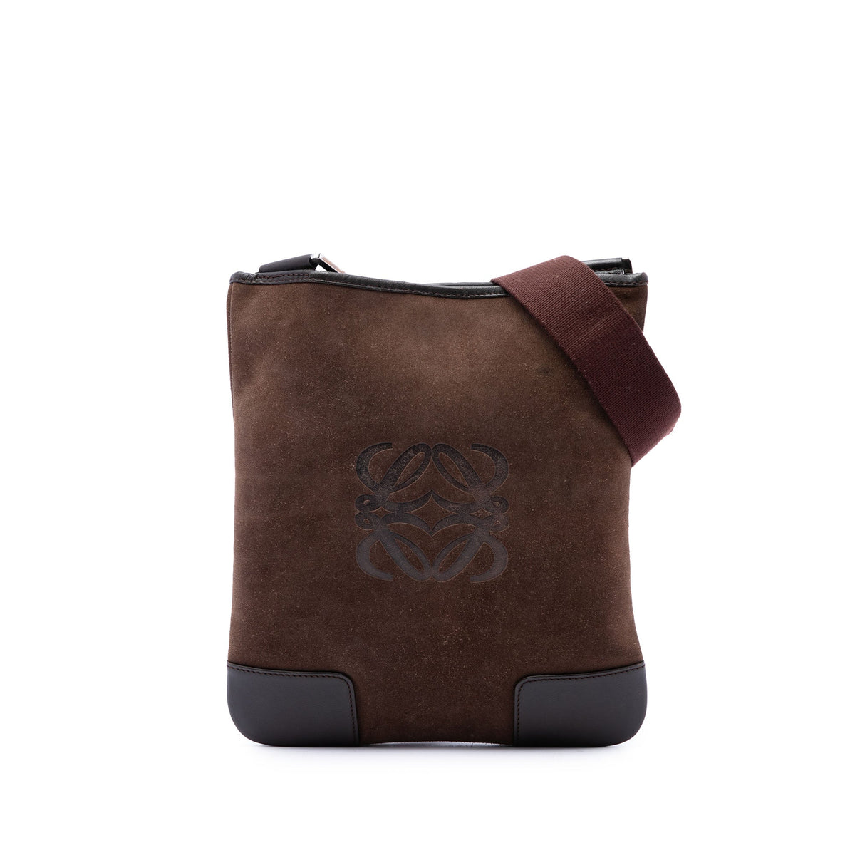 LOEWE Suede Anagram Crossbody