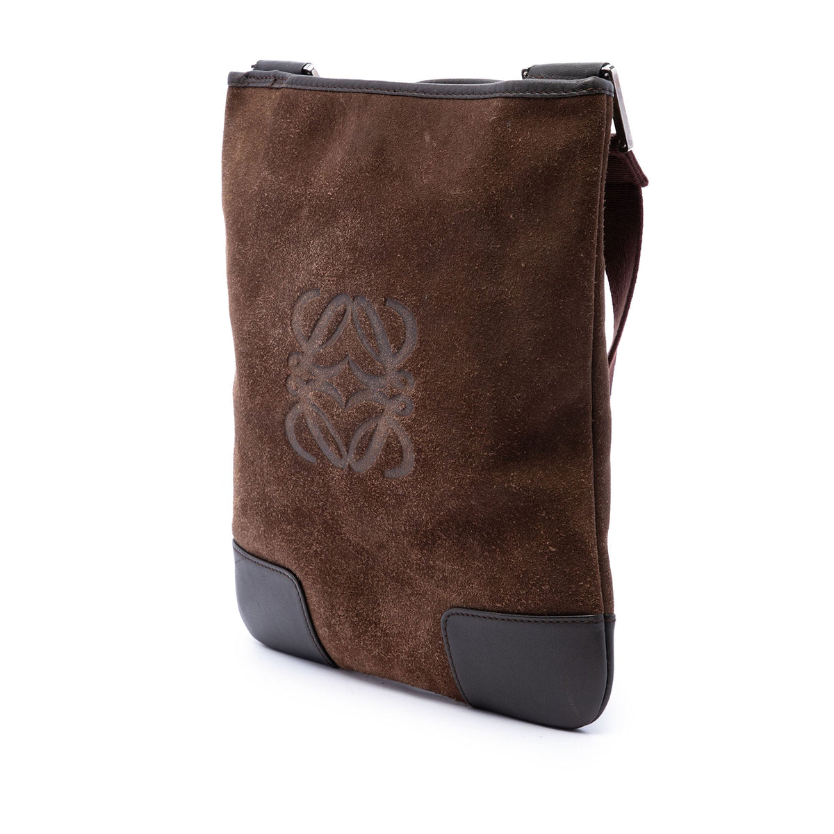 LOEWE Suede Anagram Crossbody