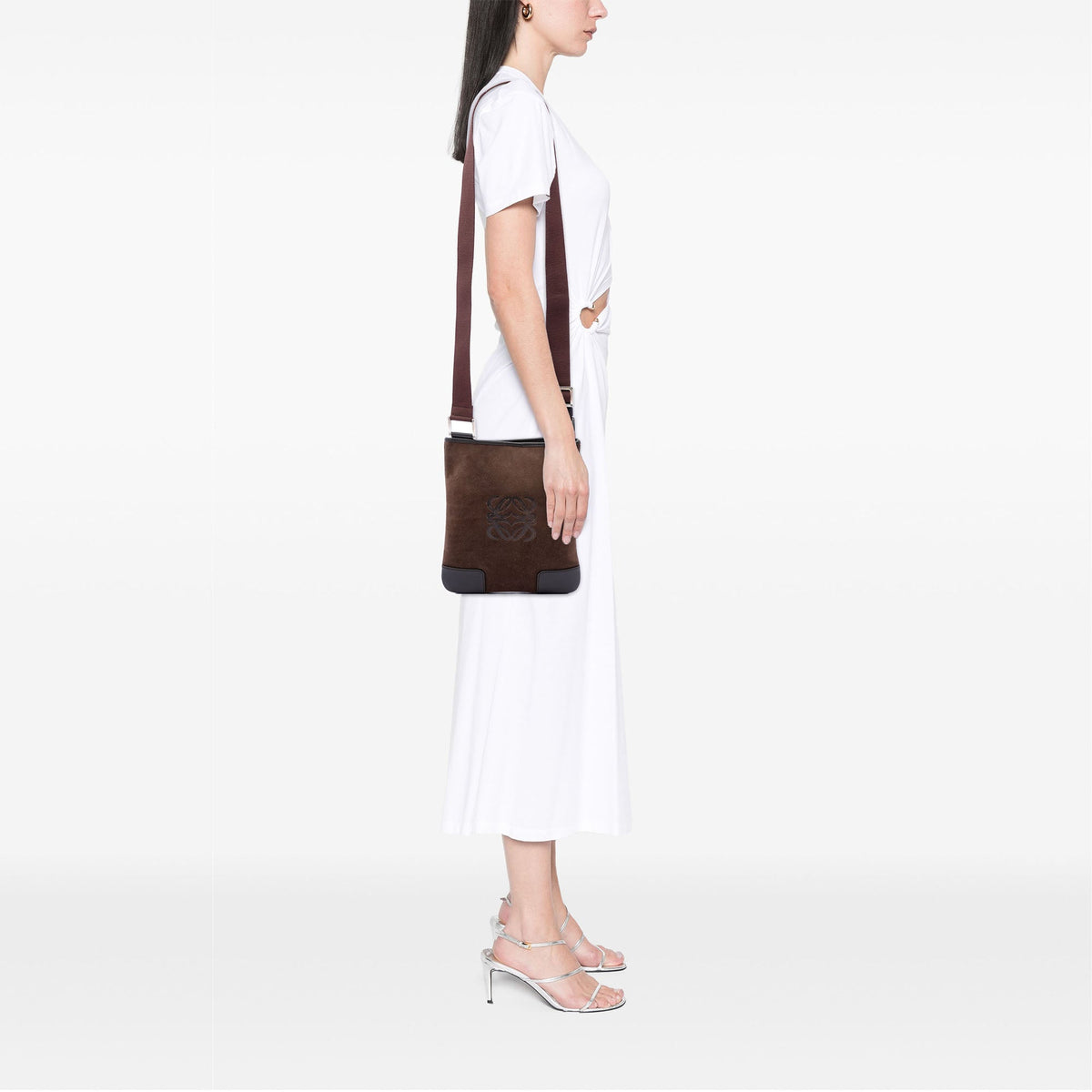 LOEWE Suede Anagram Crossbody