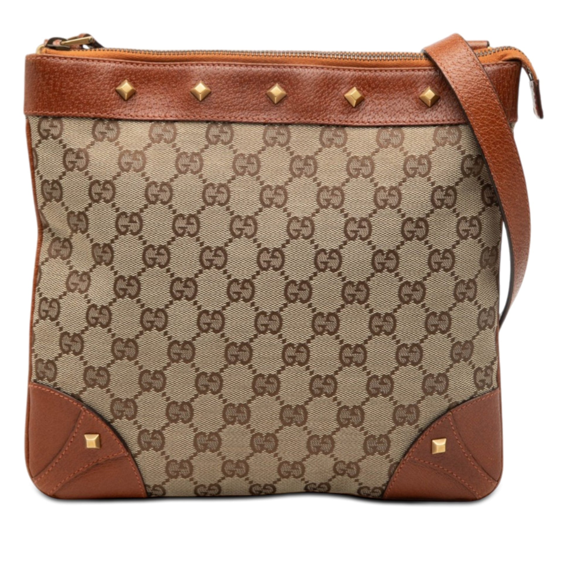GG Canvas Nailhead Crossbody