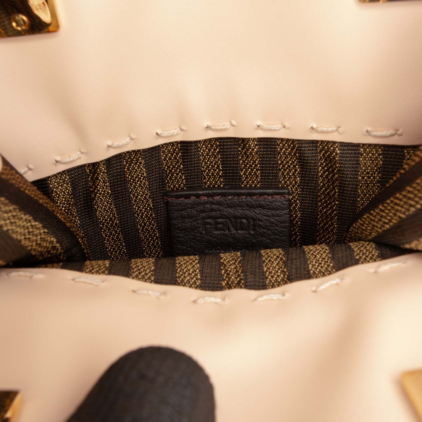 Fendi Mini Leather Sunshine Shopper Tote