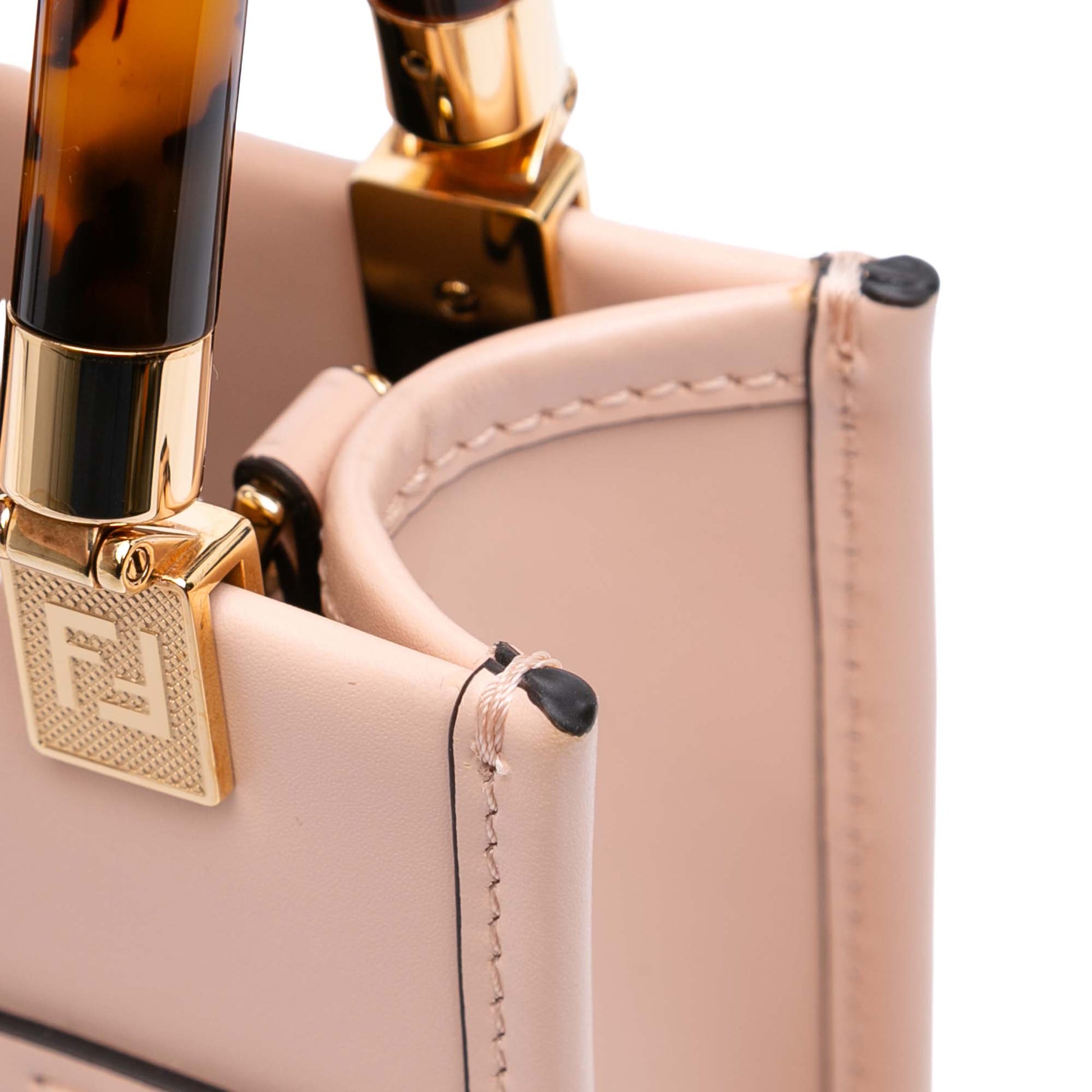 Fendi Mini Leather Sunshine Shopper Tote