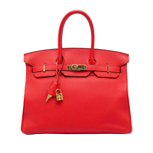 Hermès Togo Birkin Retourne 35 — Red