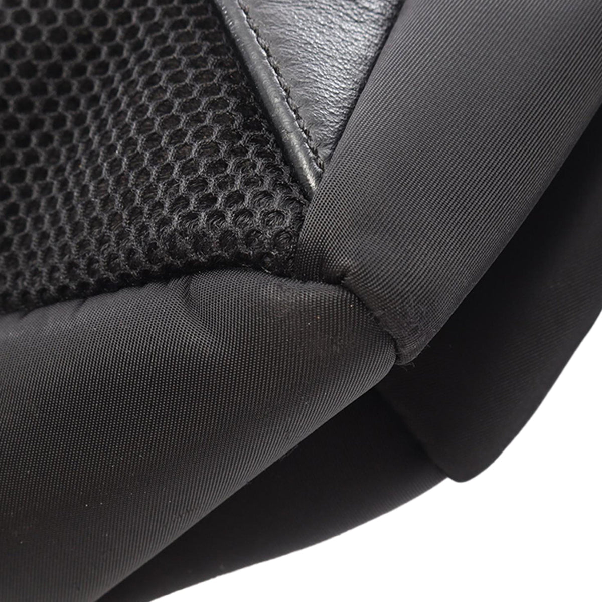 Fendi Zucca Coated Canvas and Nylon Diagonal Backpack — Black