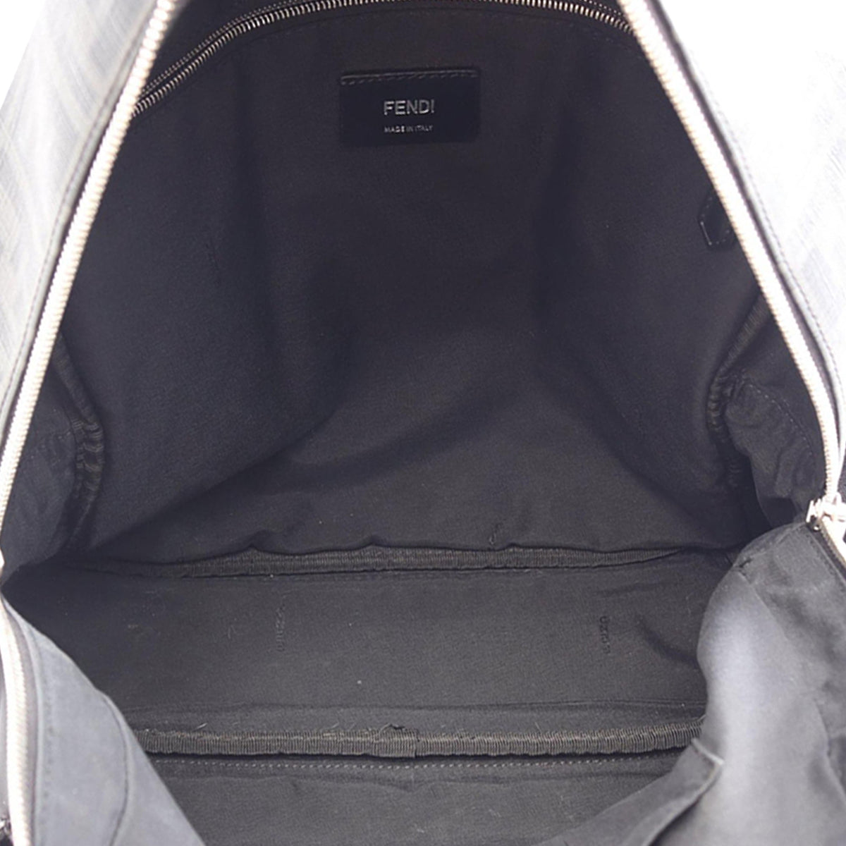 Fendi Zucca Coated Canvas and Nylon Diagonal Backpack — Black