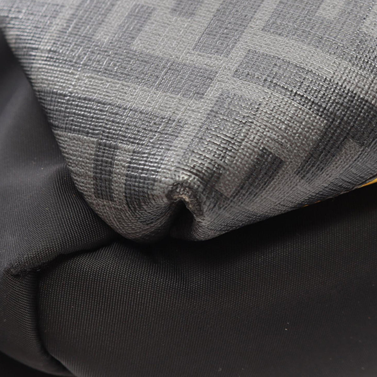 Fendi Zucca Coated Canvas and Nylon Diagonal Backpack — Black