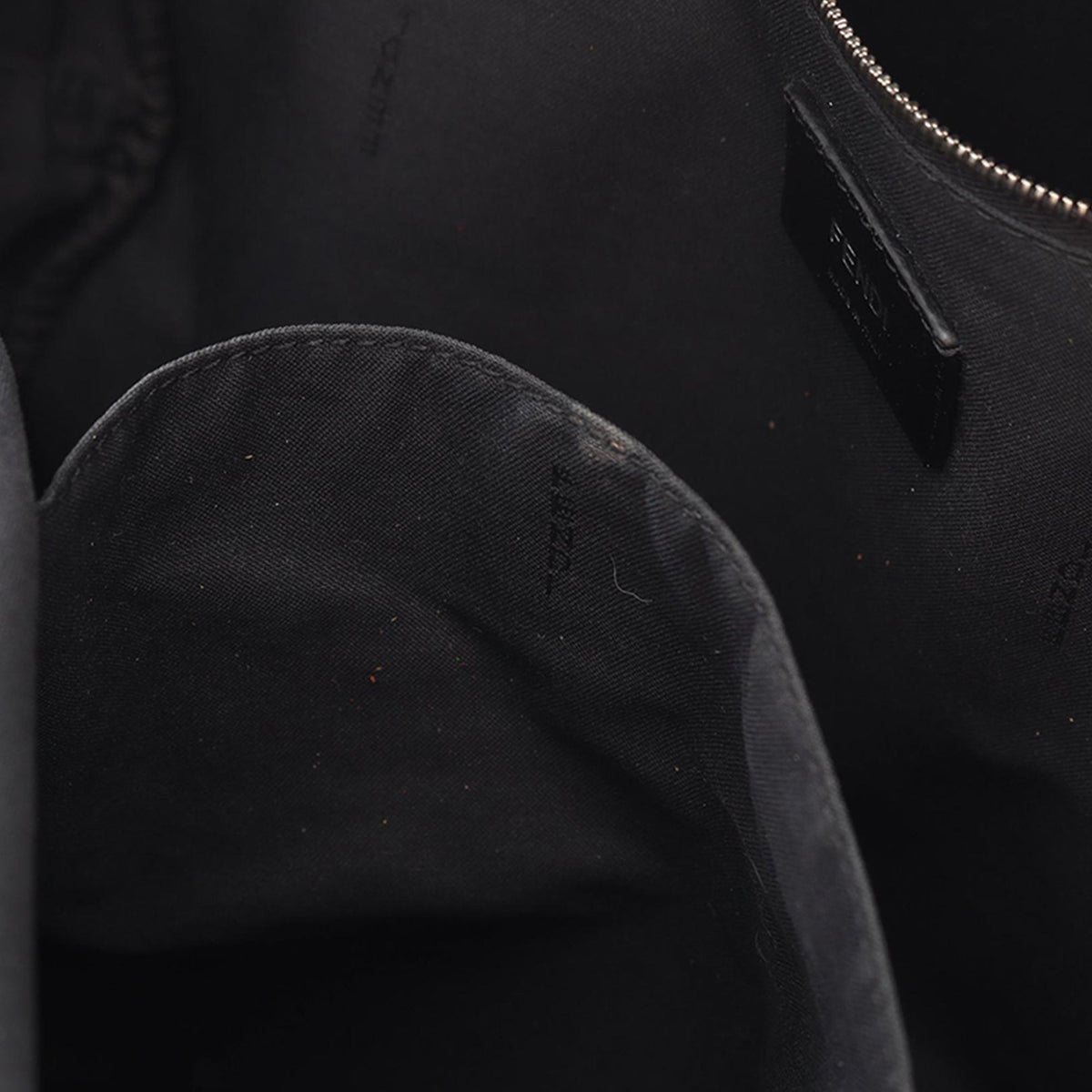 Fendi Zucca Coated Canvas and Nylon Diagonal Backpack — Black