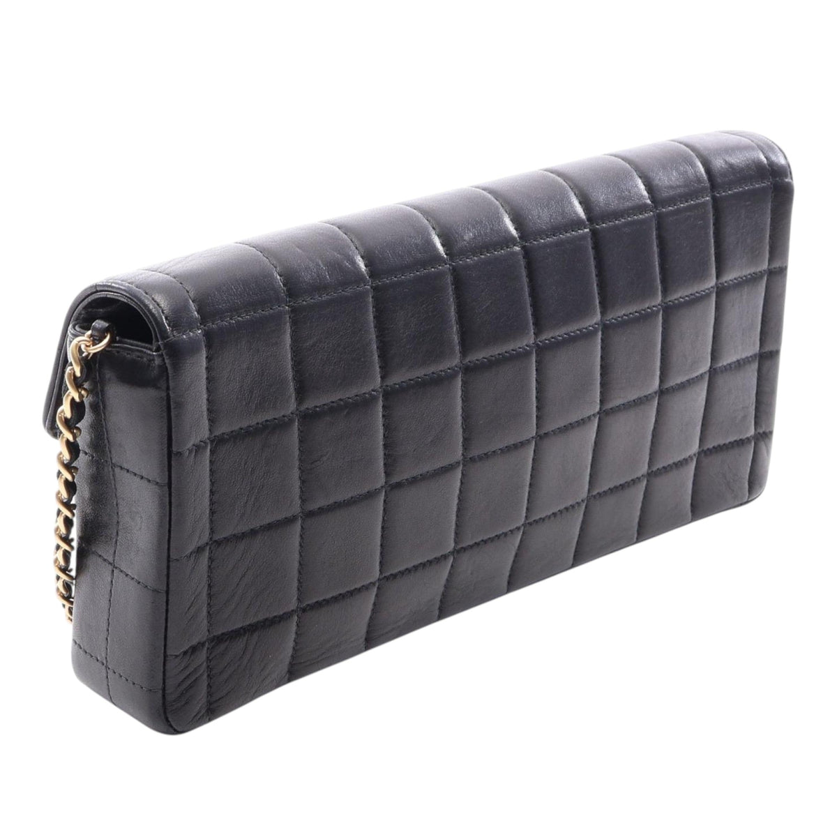 Chanel CC Choco Bar Lambskin Turnlock East West Flap