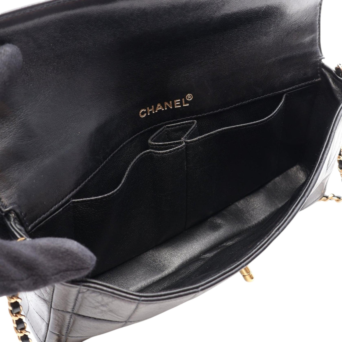 Chanel CC Choco Bar Lambskin Turnlock East West Flap
