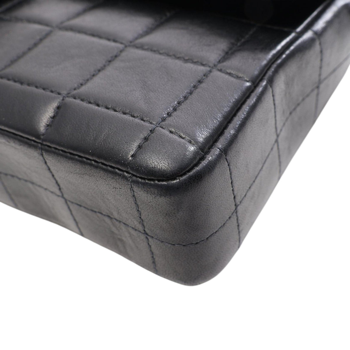 Chanel CC Choco Bar Lambskin Turnlock East West Flap