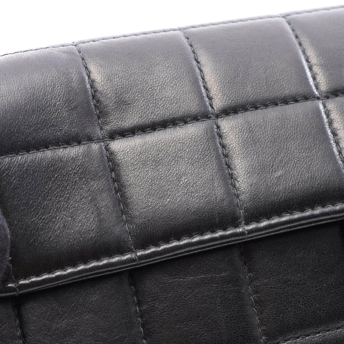 Chanel CC Choco Bar Lambskin Turnlock East West Flap