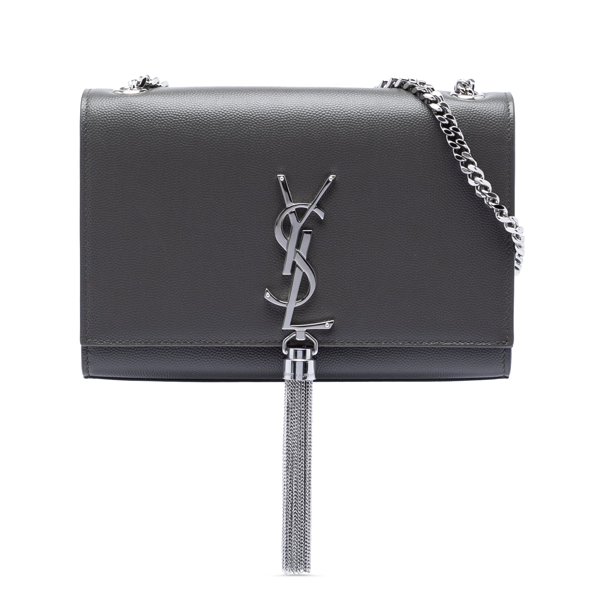Saint Laurent Small Grain de Poudre Monogram Kate Tassel Crossbody