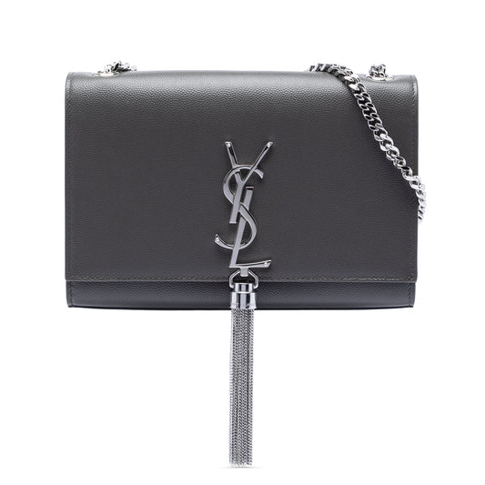 Saint Laurent Small Grain de Poudre Monogram Kate Tassel Crossbody