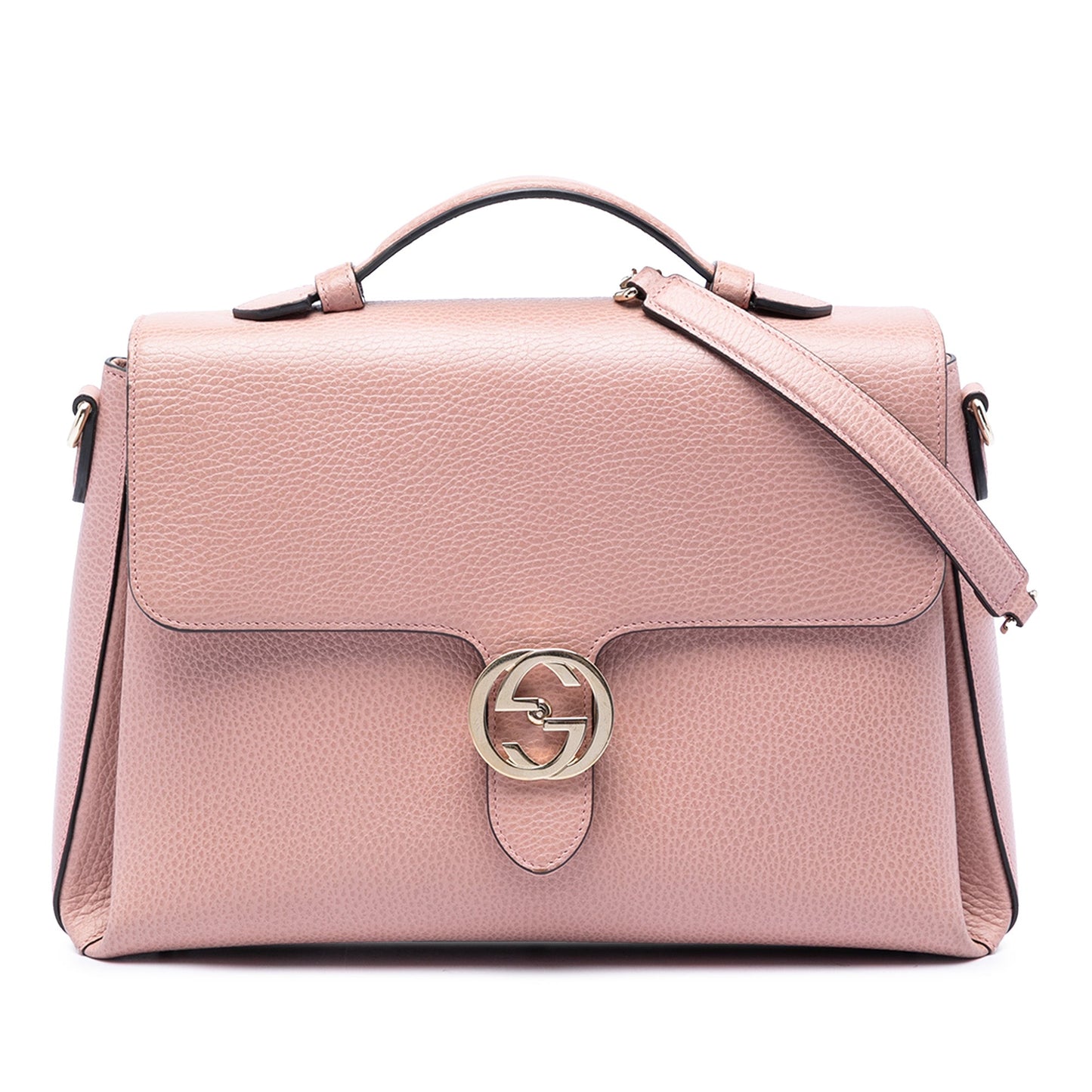 Gucci Medium Dollar Calfskin Interlocking G Satchel