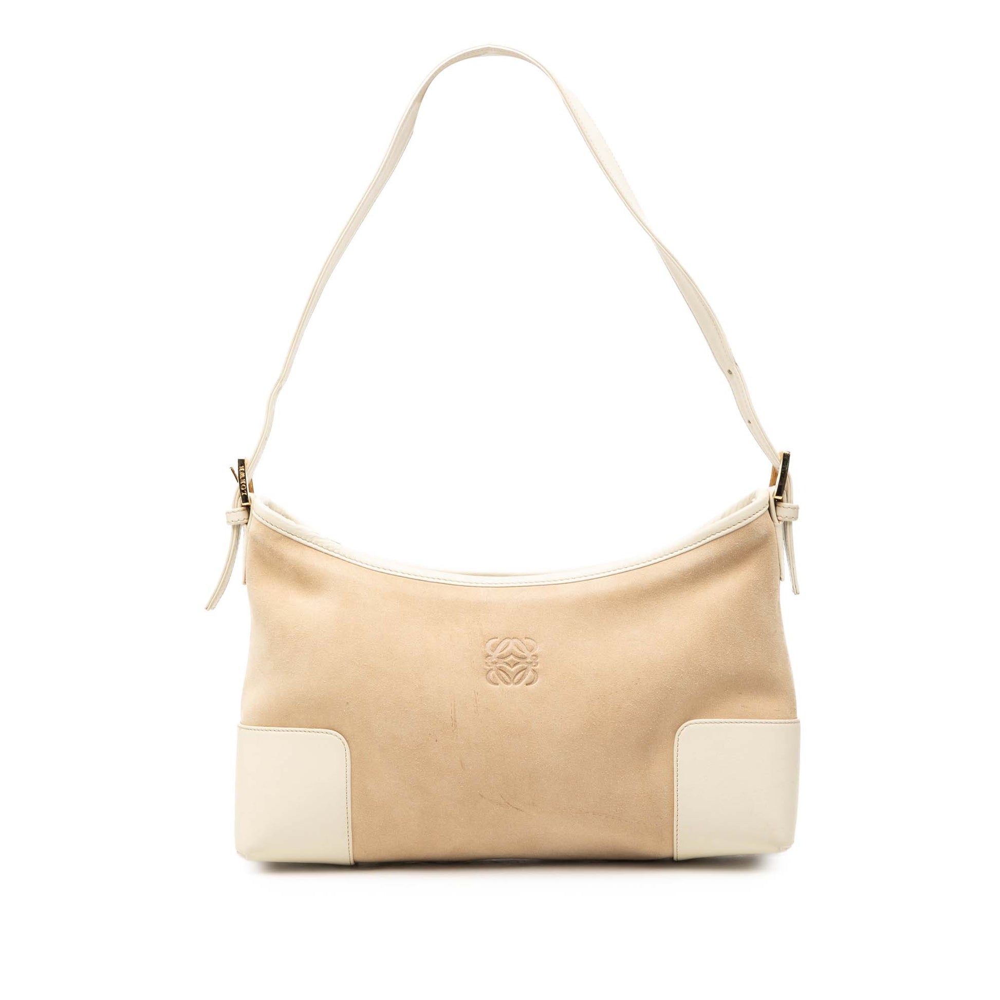 LOEWE Suede Anagram Shoulder Bag