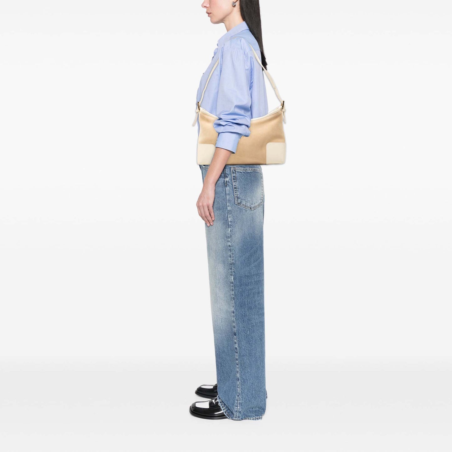 LOEWE Suede Anagram Shoulder Bag