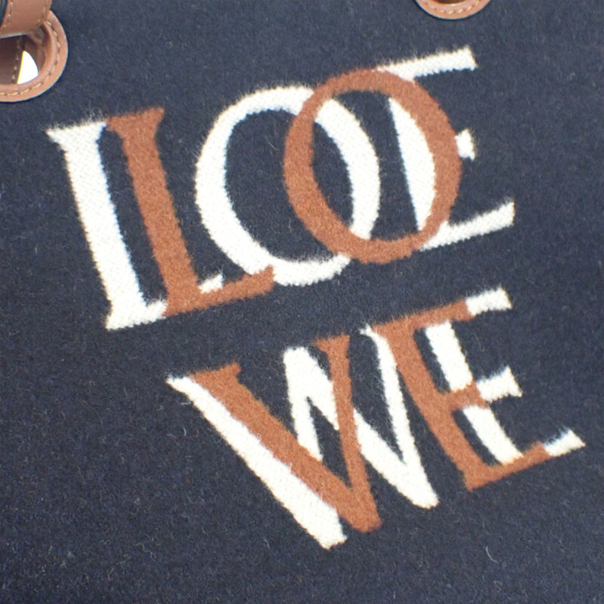LOEWE Small Love Anagram Wool Tote