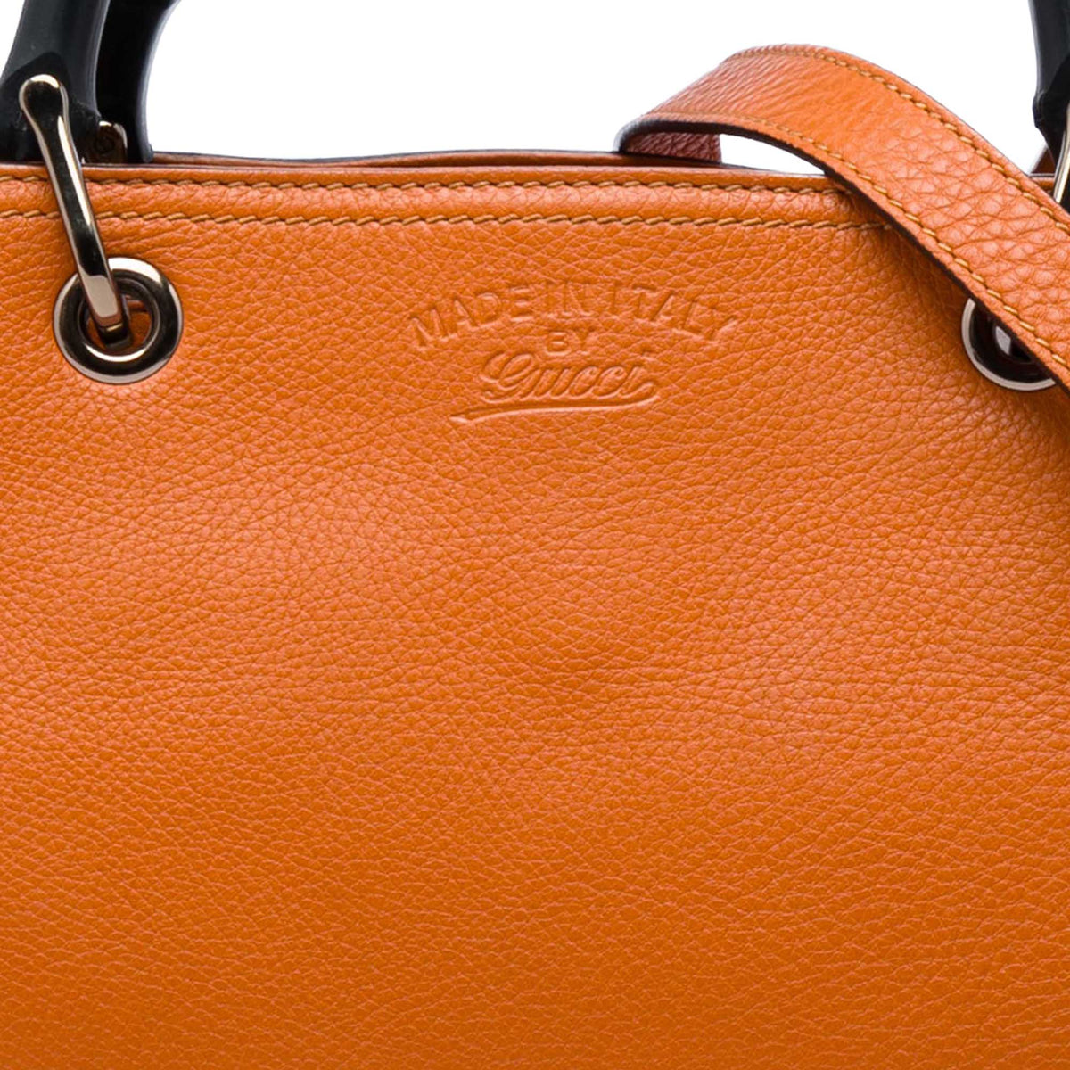 Gucci Medium Calfskin Bamboo Shopper Satchel