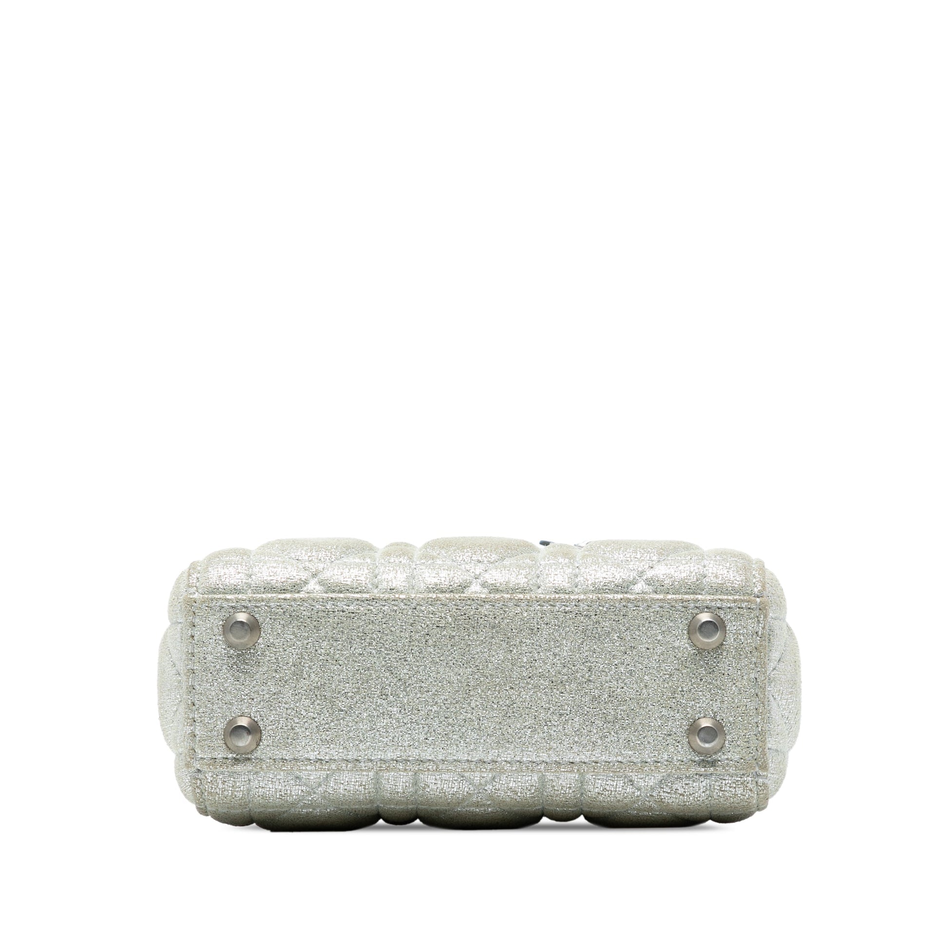 Dior Micro Metallic Calfskin Cannage Lady Dior