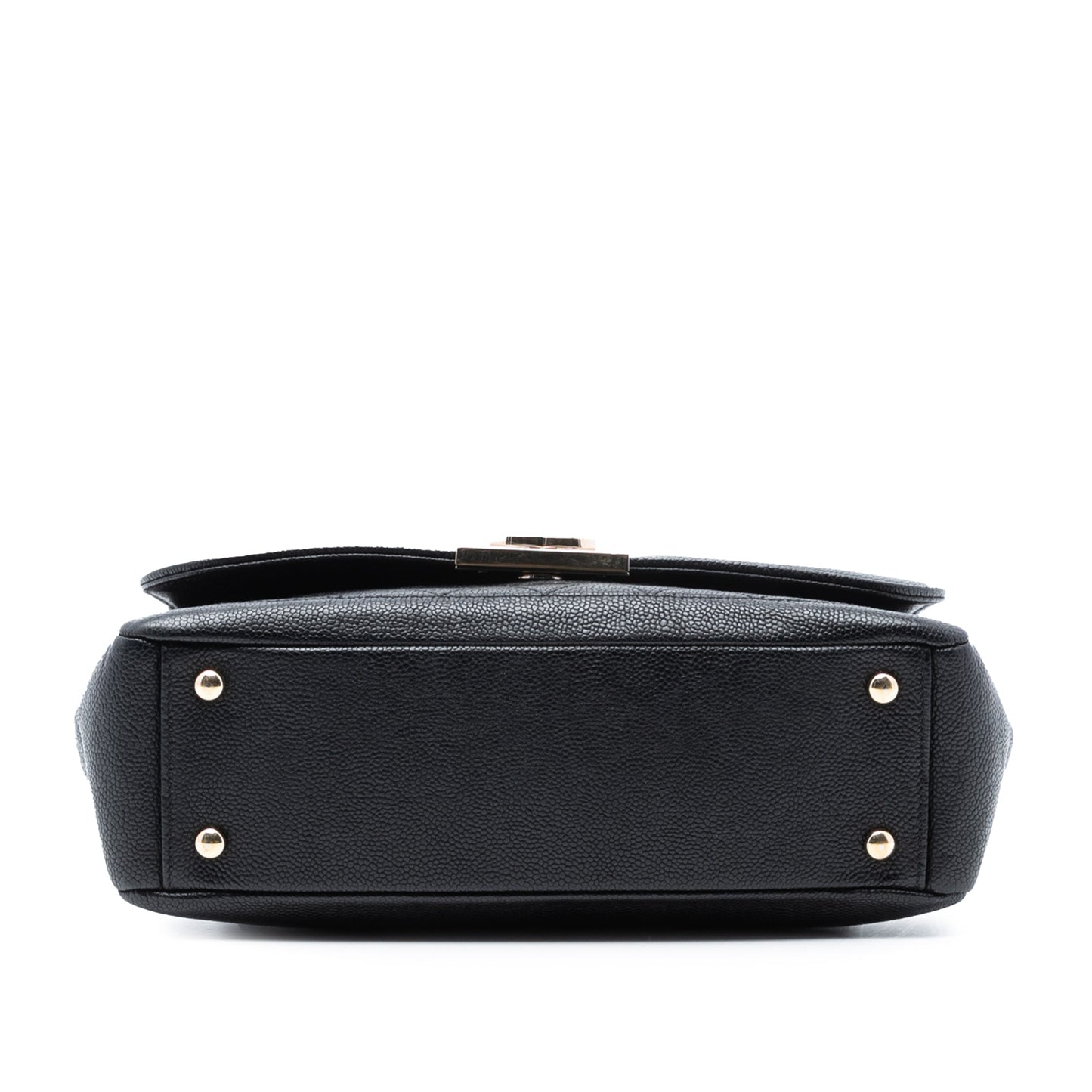 Chanel Quilted Caviar CC Plate Flap Pocket Shoulder Bag