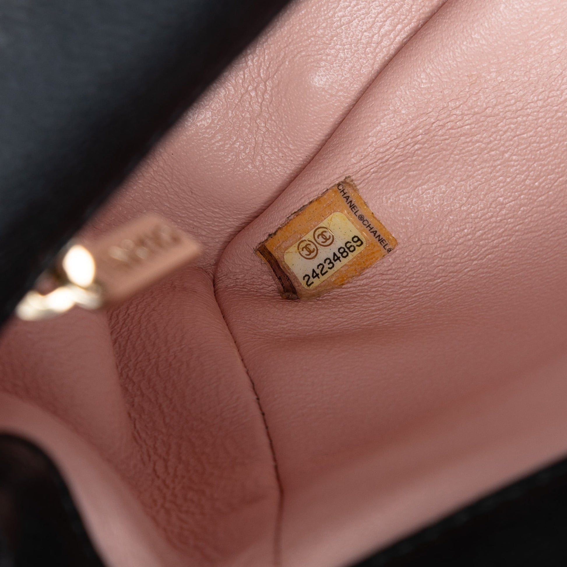 Chanel Quilted Caviar CC Plate Flap Pocket Shoulder Bag