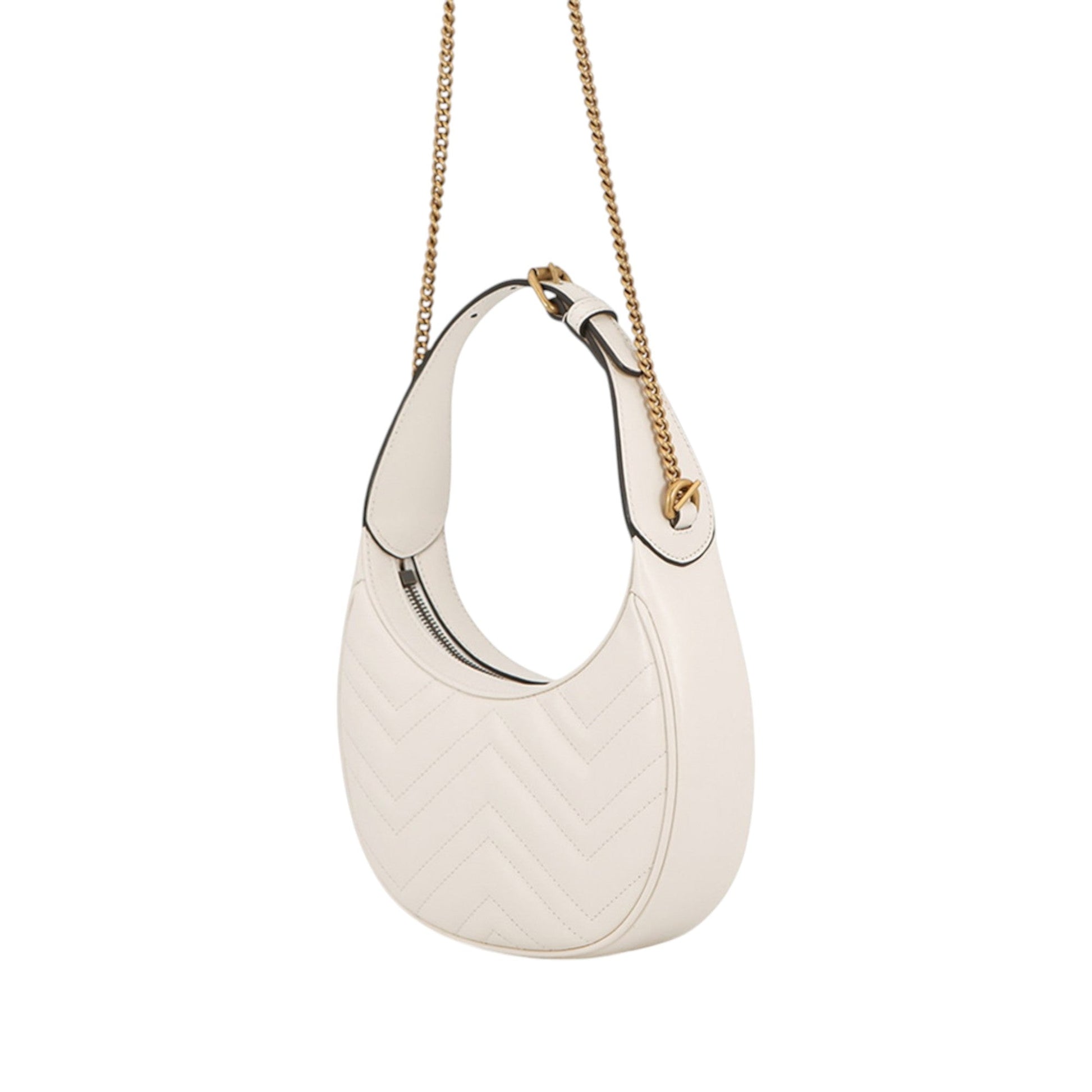 Gucci Mini GG Marmont Matelasse Calfskin Half Moon Bag