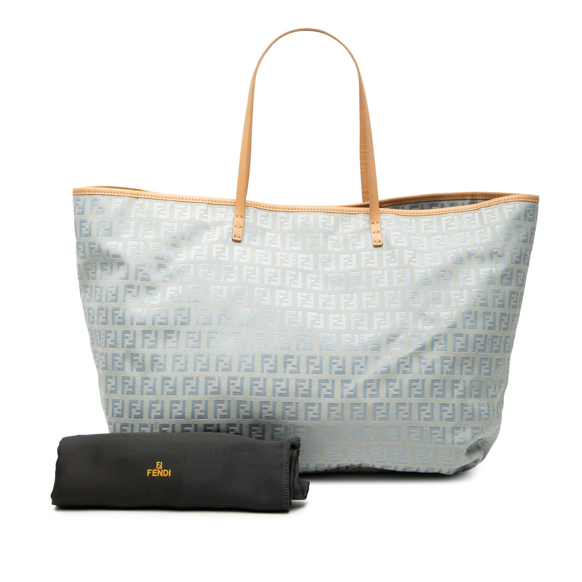 Fendi Large Zucchino Canvas Roll Tote