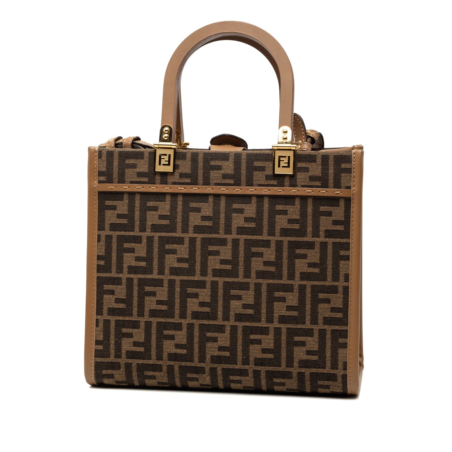 Fendi Small Zucca Canvas Sunshine Shopper Tote