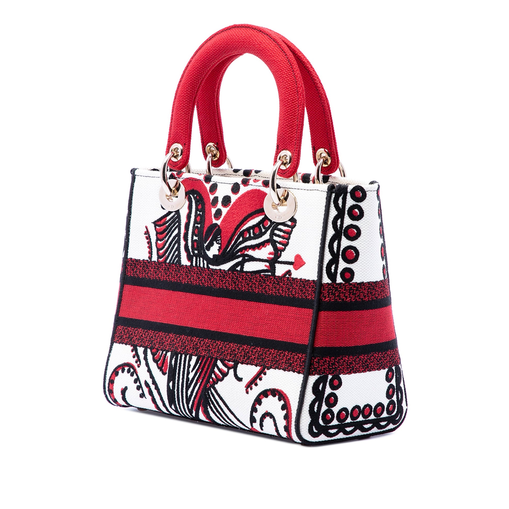Dior Medium Embroidered Canvas Cupidon Lady D Lite