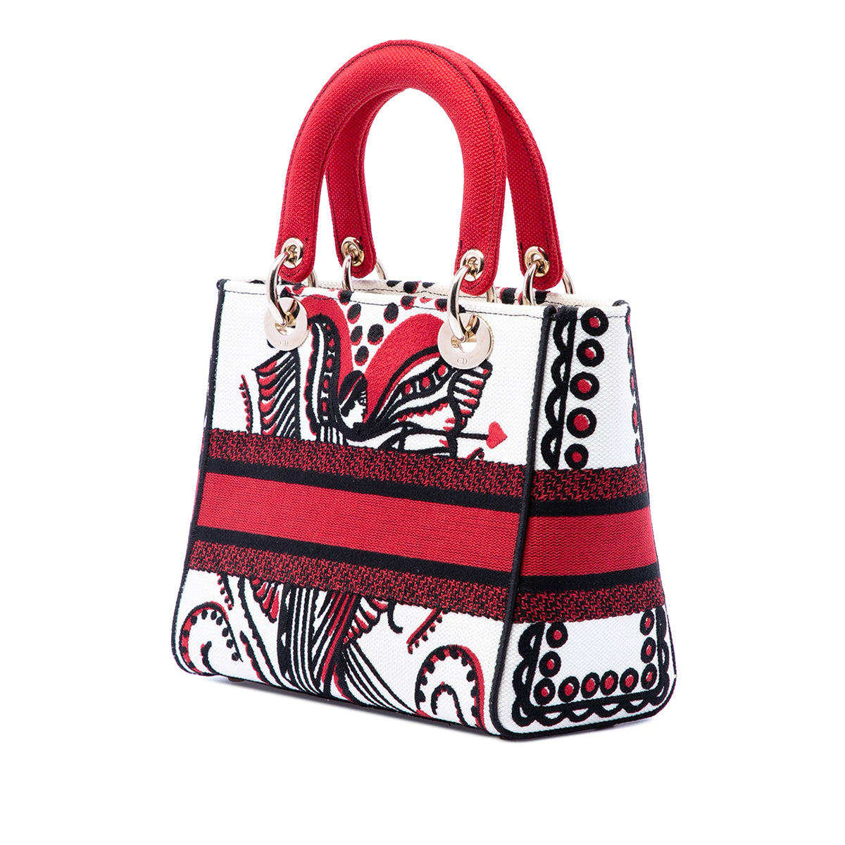 Dior Medium Embroidered Canvas Cupidon Lady D Lite