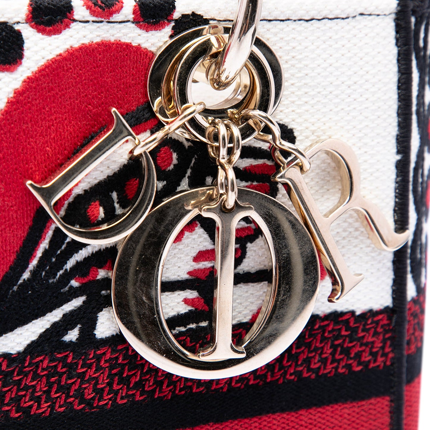 Dior Medium Embroidered Canvas Cupidon Lady D Lite