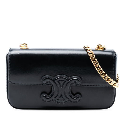 Celine Smooth Calfskin Cuir Triomphe Chain Shoulder Bag