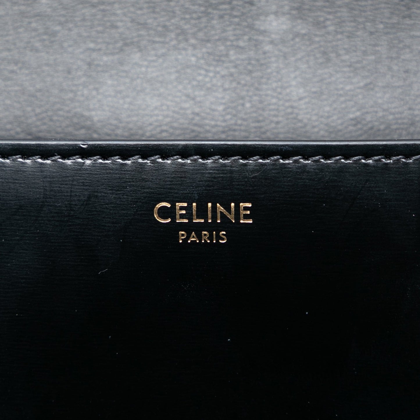 Celine Smooth Calfskin Cuir Triomphe Chain Shoulder Bag