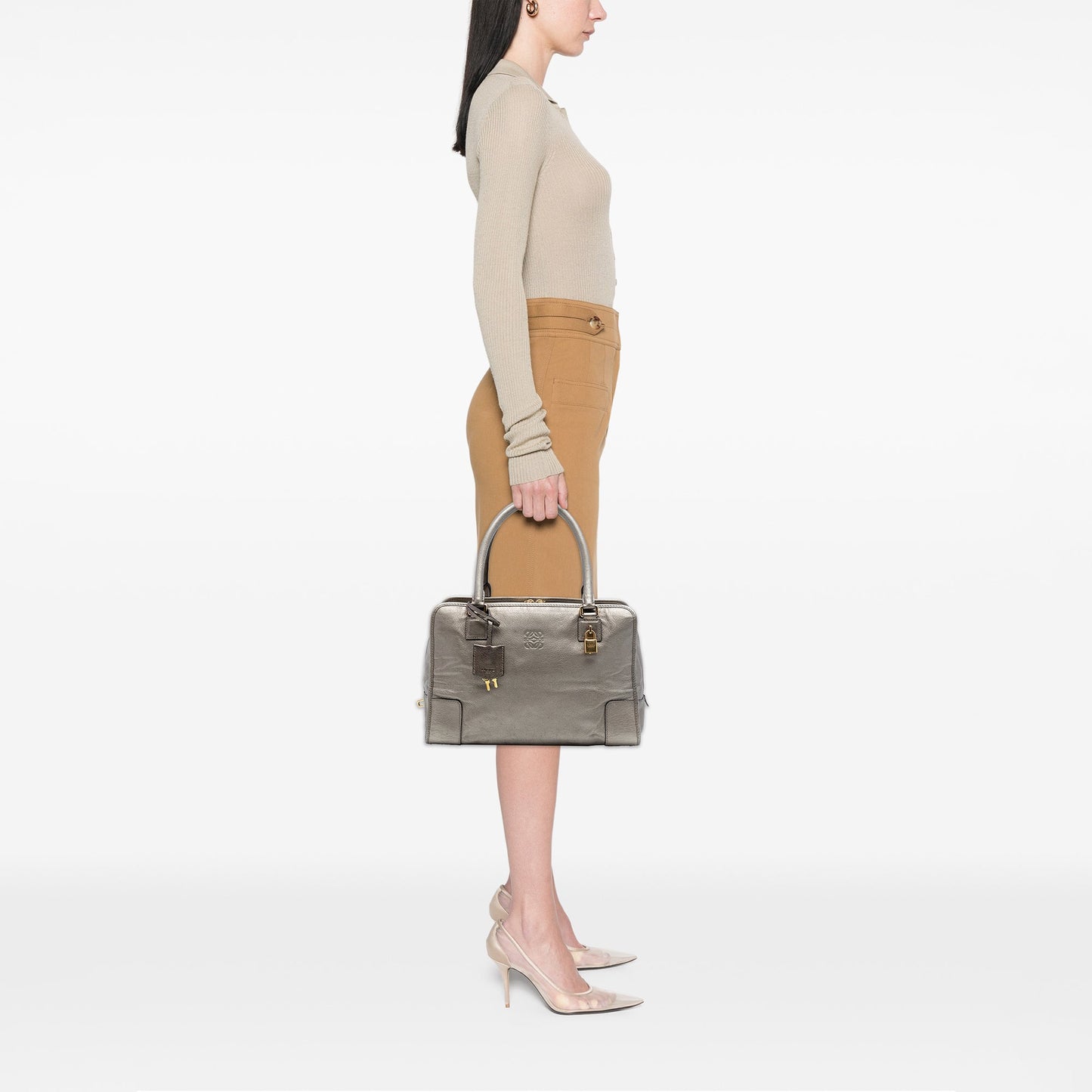 LOEWE Metallic Goatskin Amazona 36