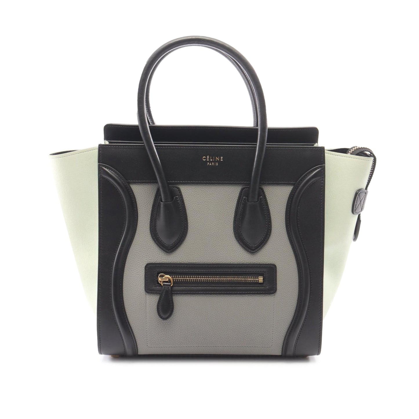Celine Micro Tricolor Leather Luggage Tote
