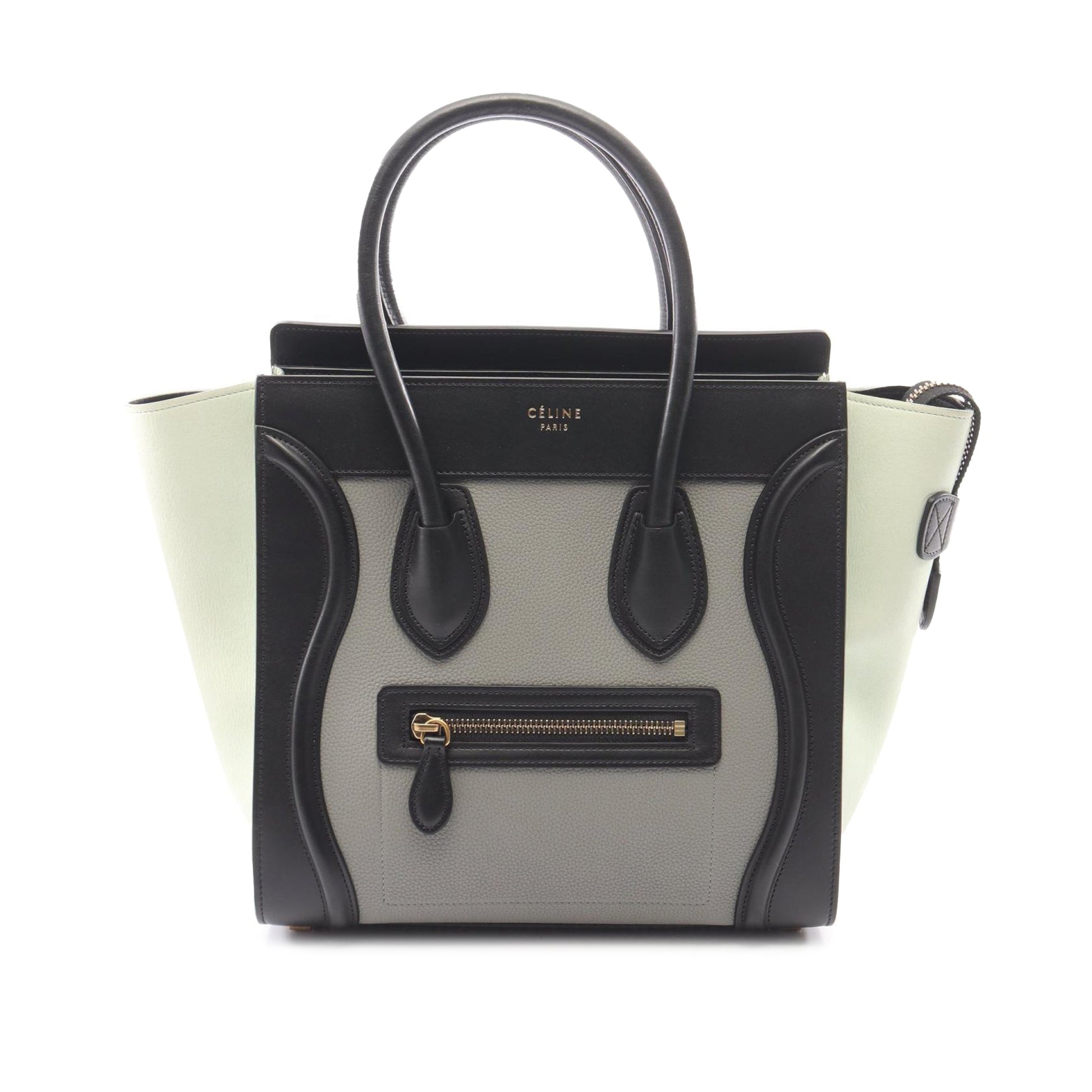 Celine Micro Tricolor Leather Luggage Tote