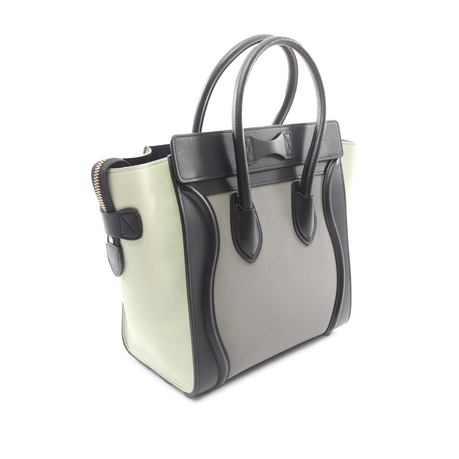 Celine Micro Tricolor Leather Luggage Tote