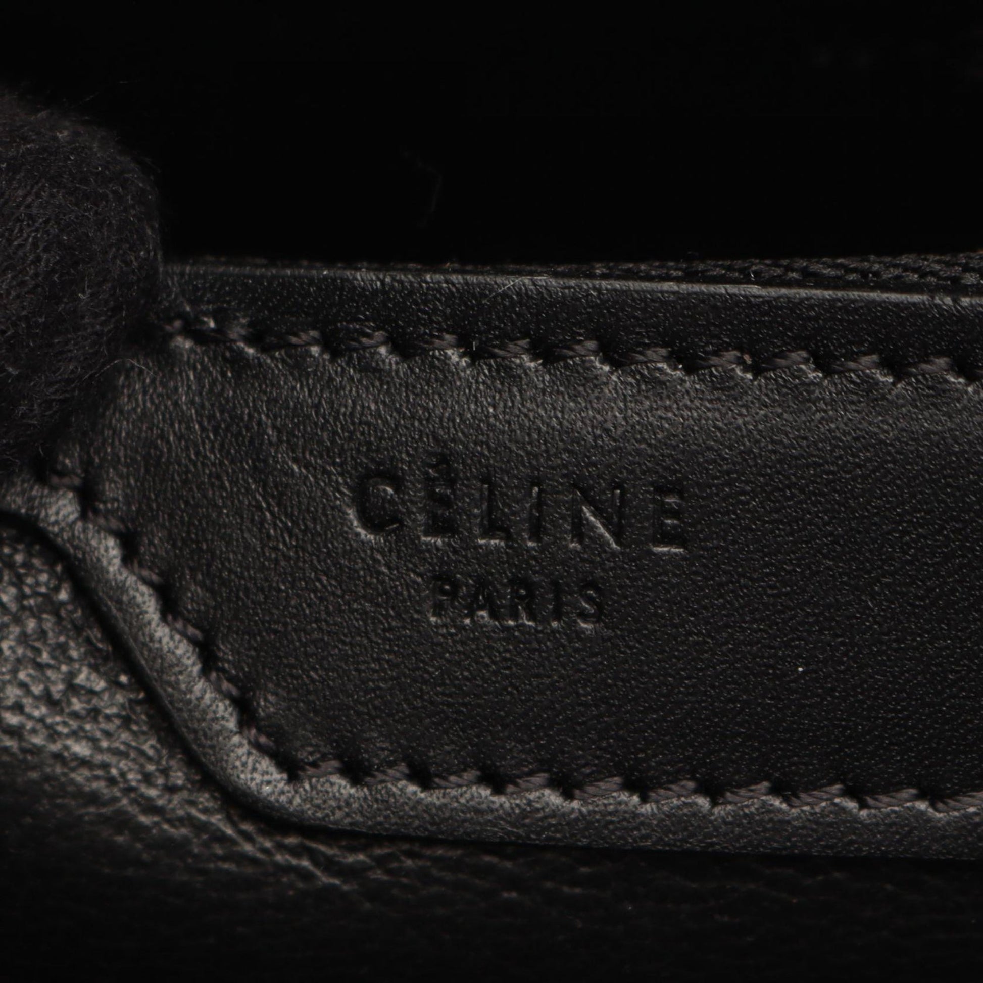 Celine Micro Tricolor Leather Luggage Tote