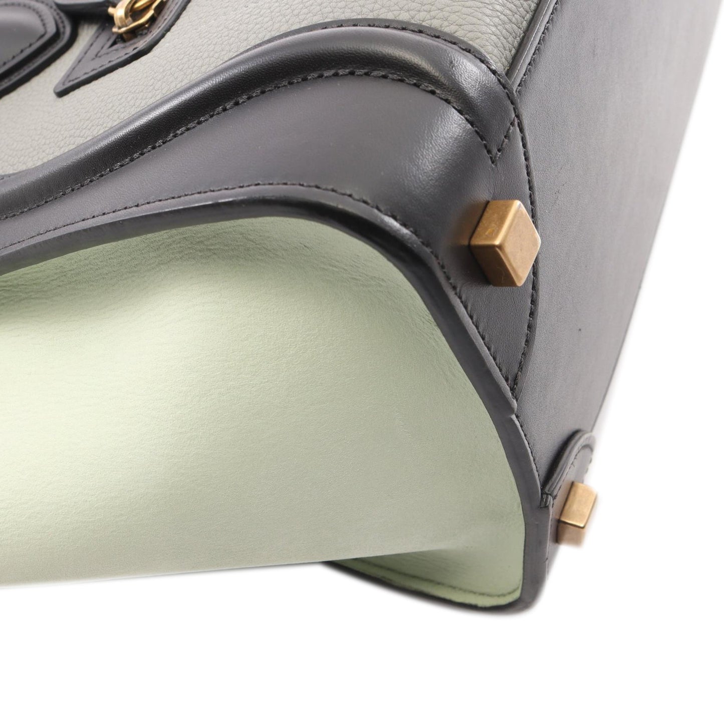 Celine Micro Tricolor Leather Luggage Tote