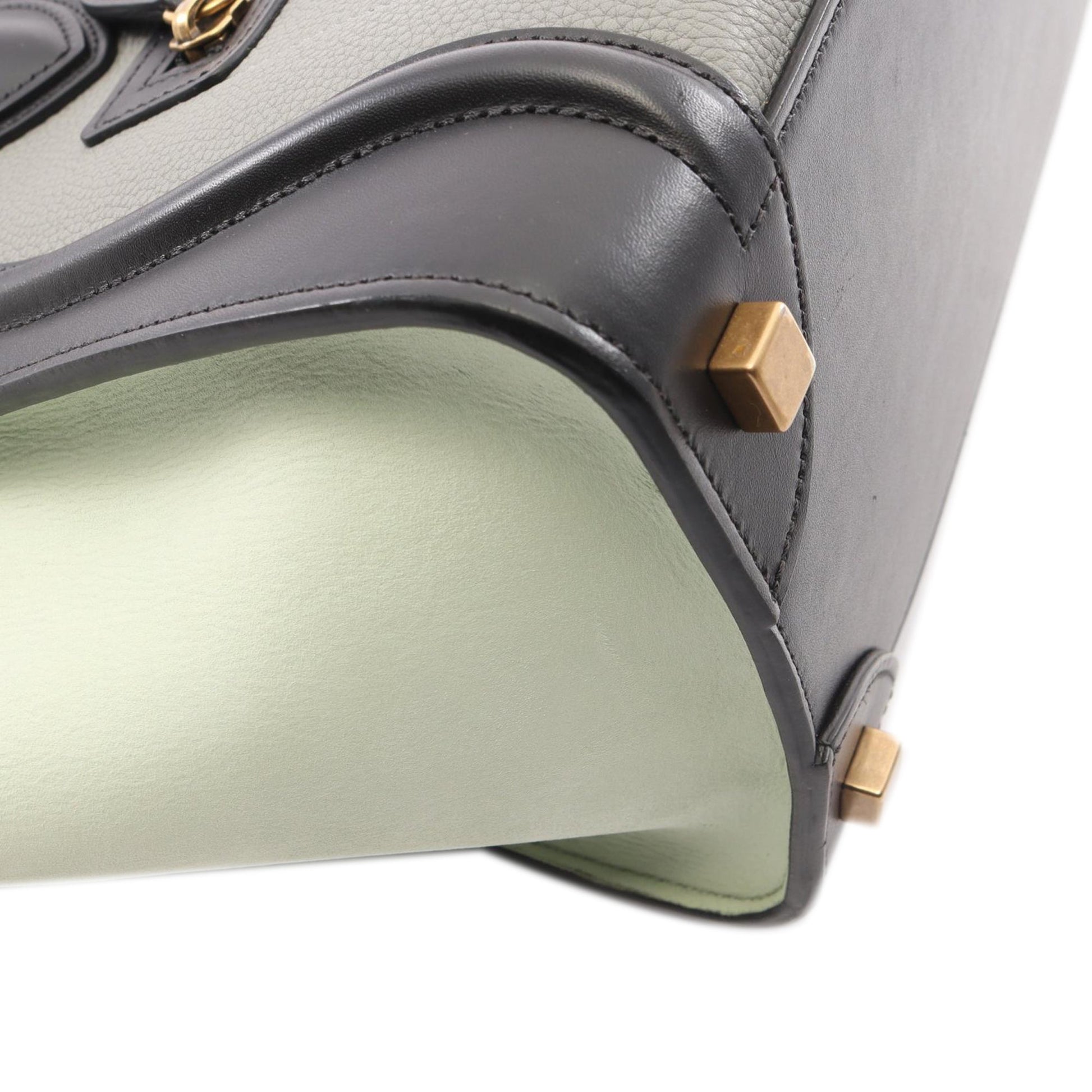 Celine Micro Tricolor Leather Luggage Tote