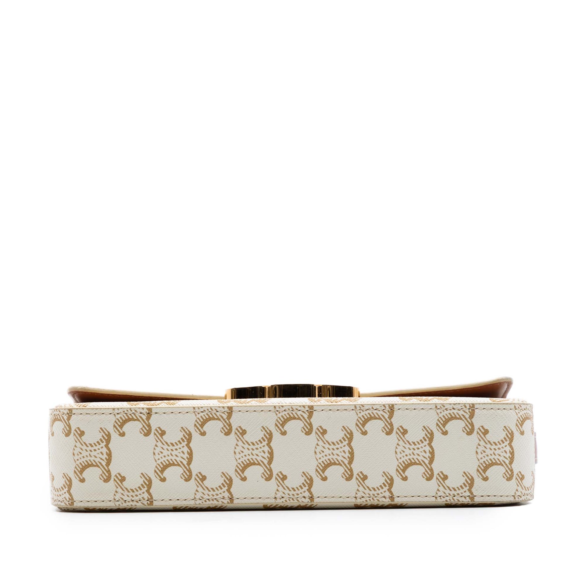 Celine Triomphe Coated Canvas Claude Shoulder Bag