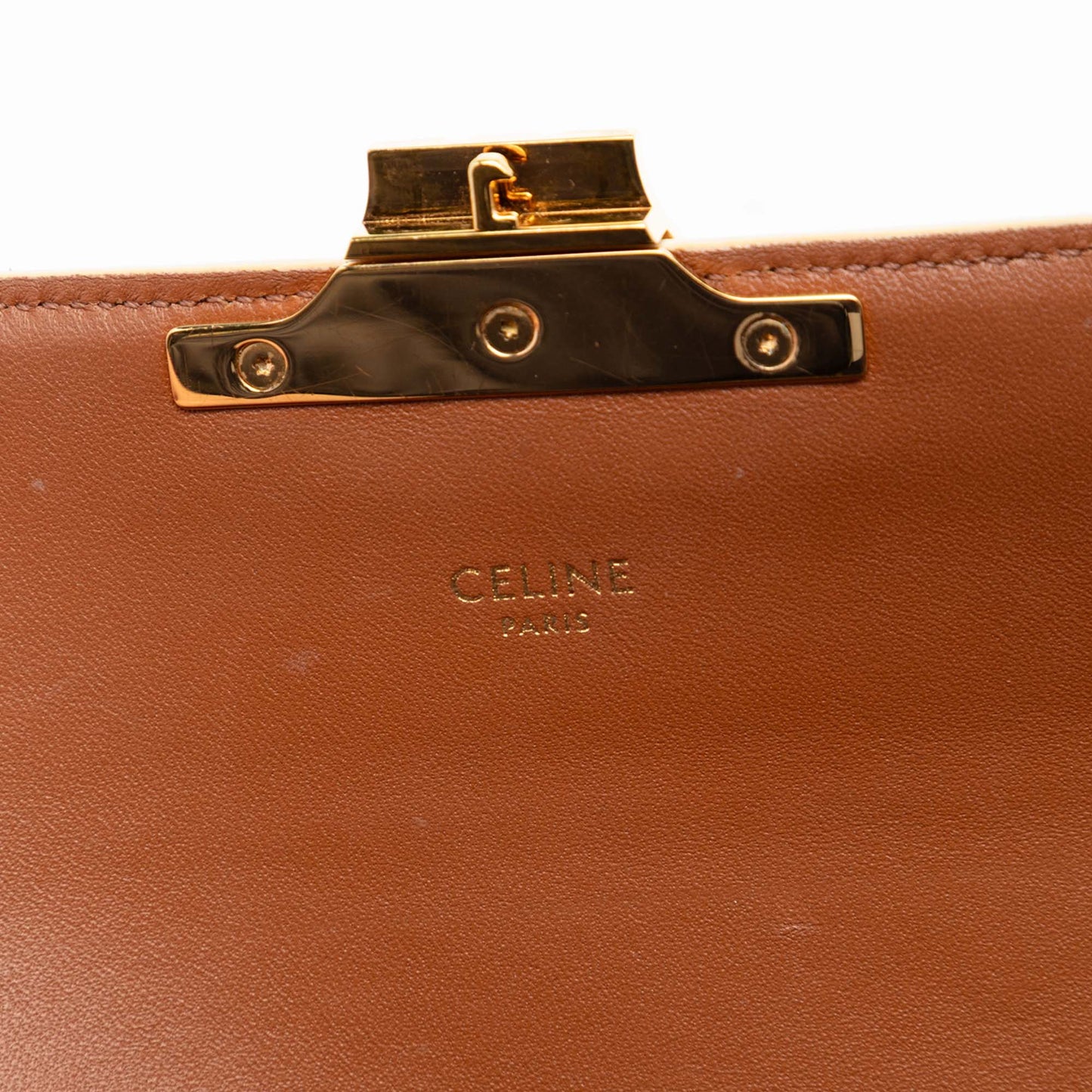 Celine Triomphe Coated Canvas Claude Shoulder Bag