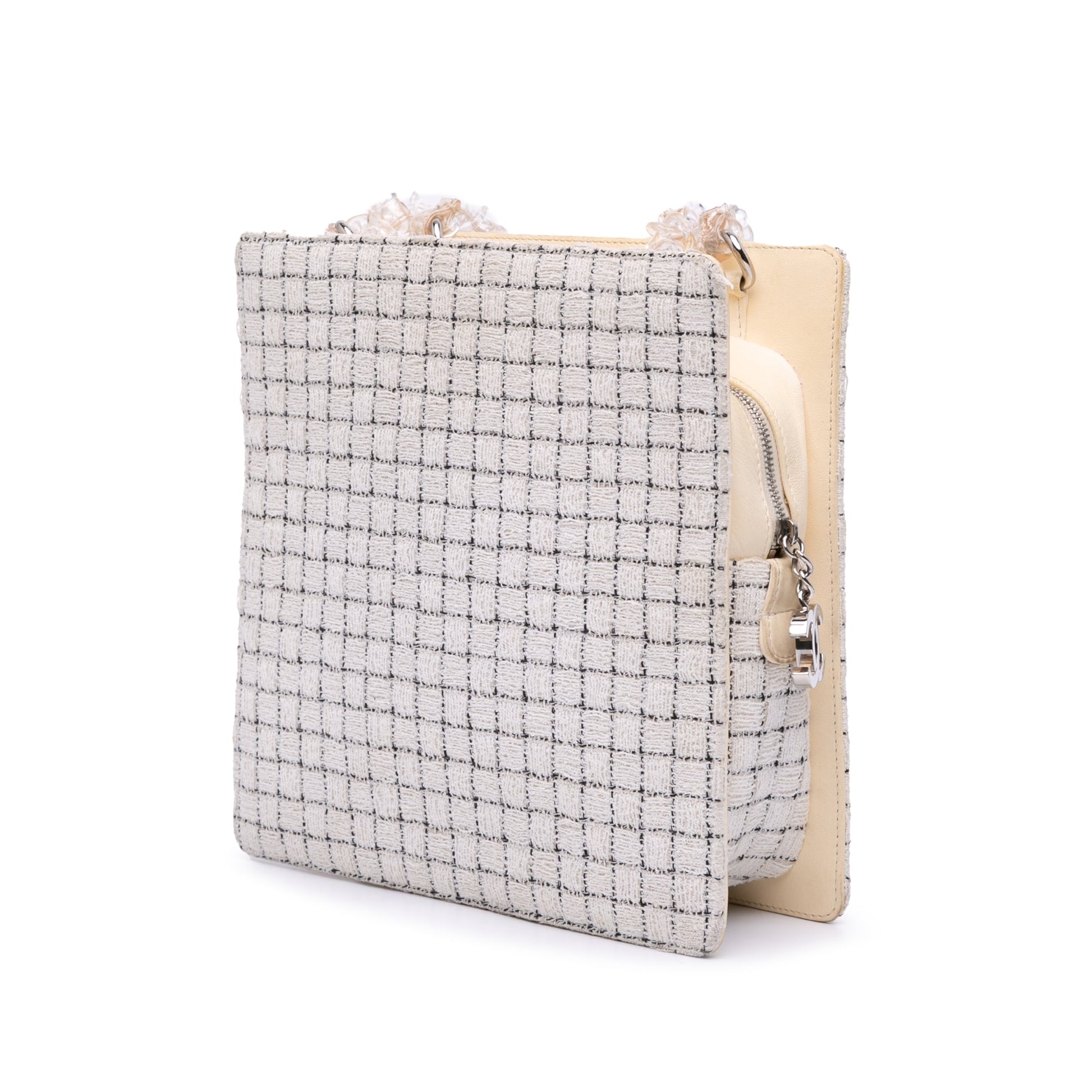 Chanel Tweed and Resin Zipped Shopping Bag