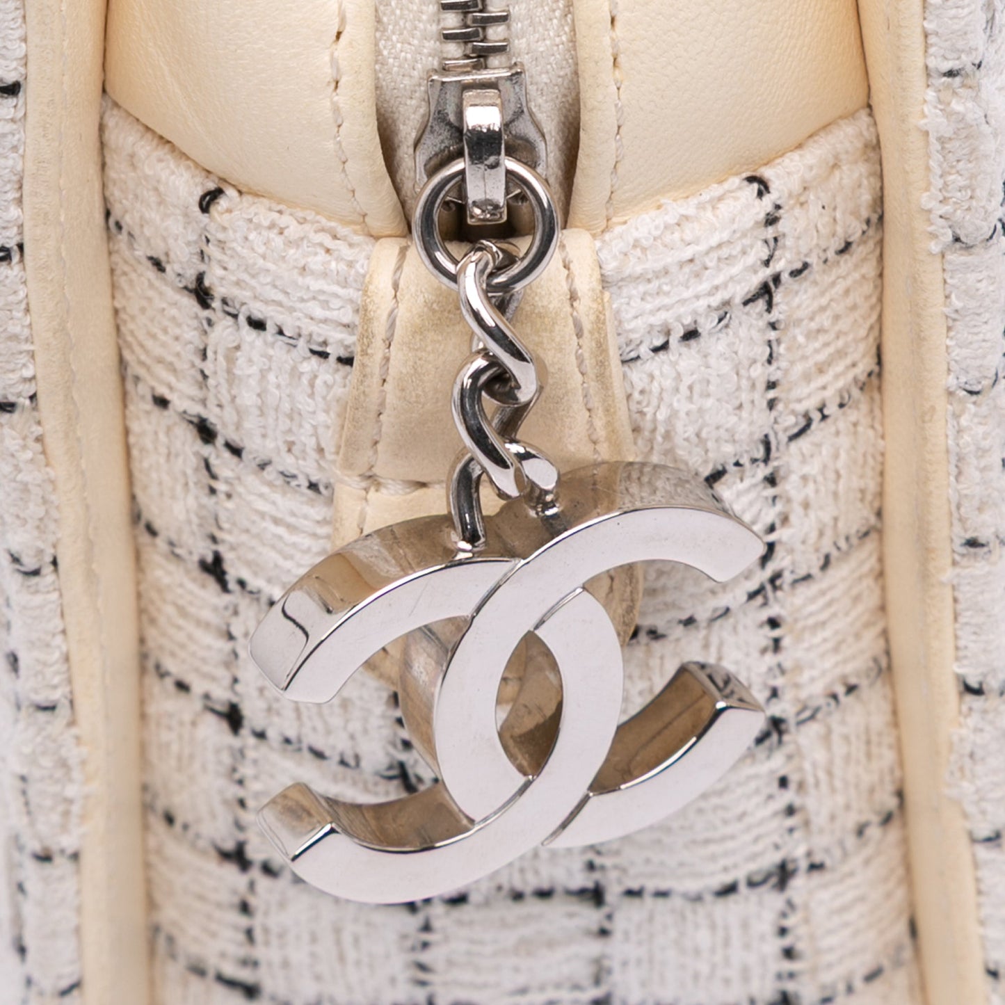 Chanel Tweed and Resin Zipped Shopping Bag