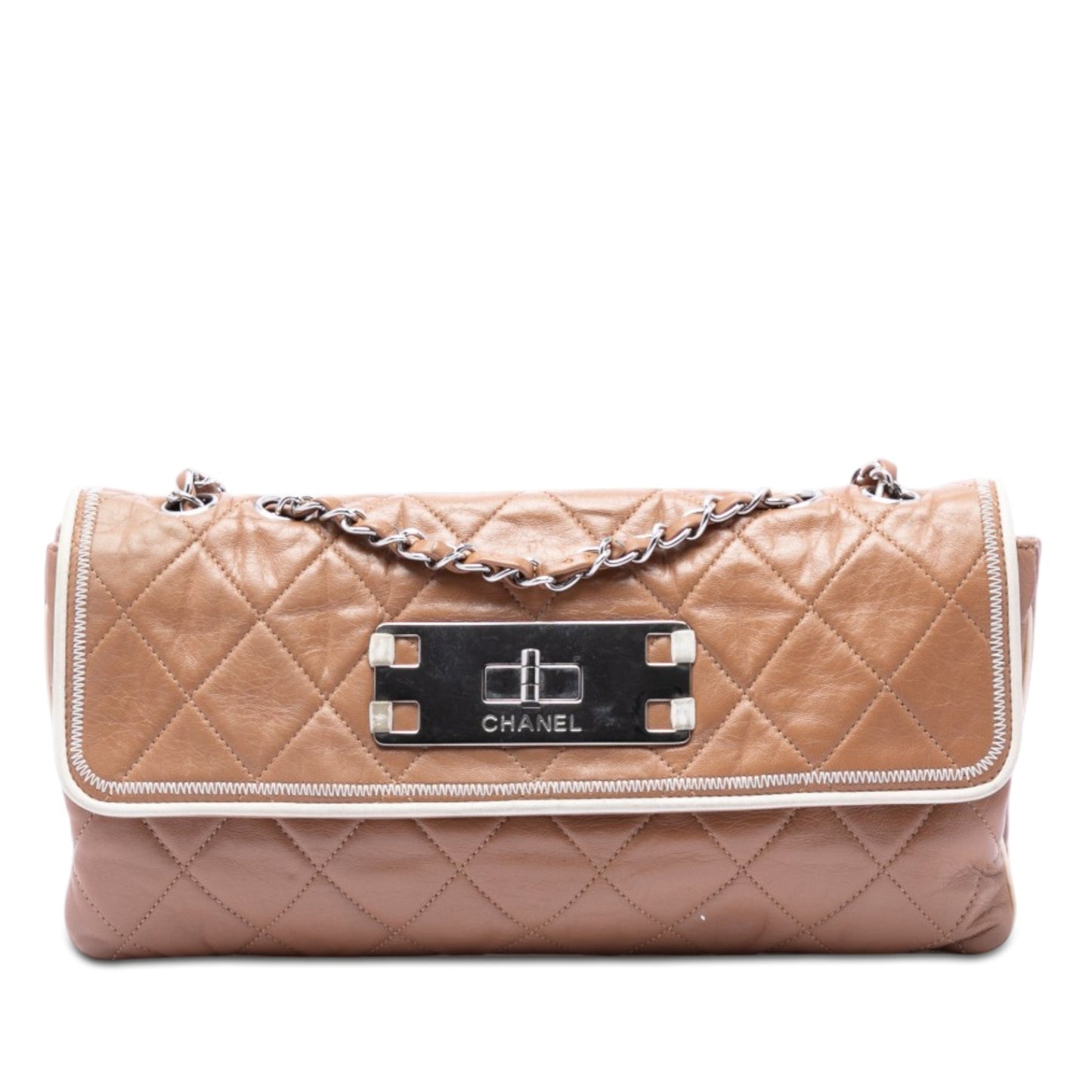 Chanel Quilted Aged Lambskin Reissue 2.55 East West Flap