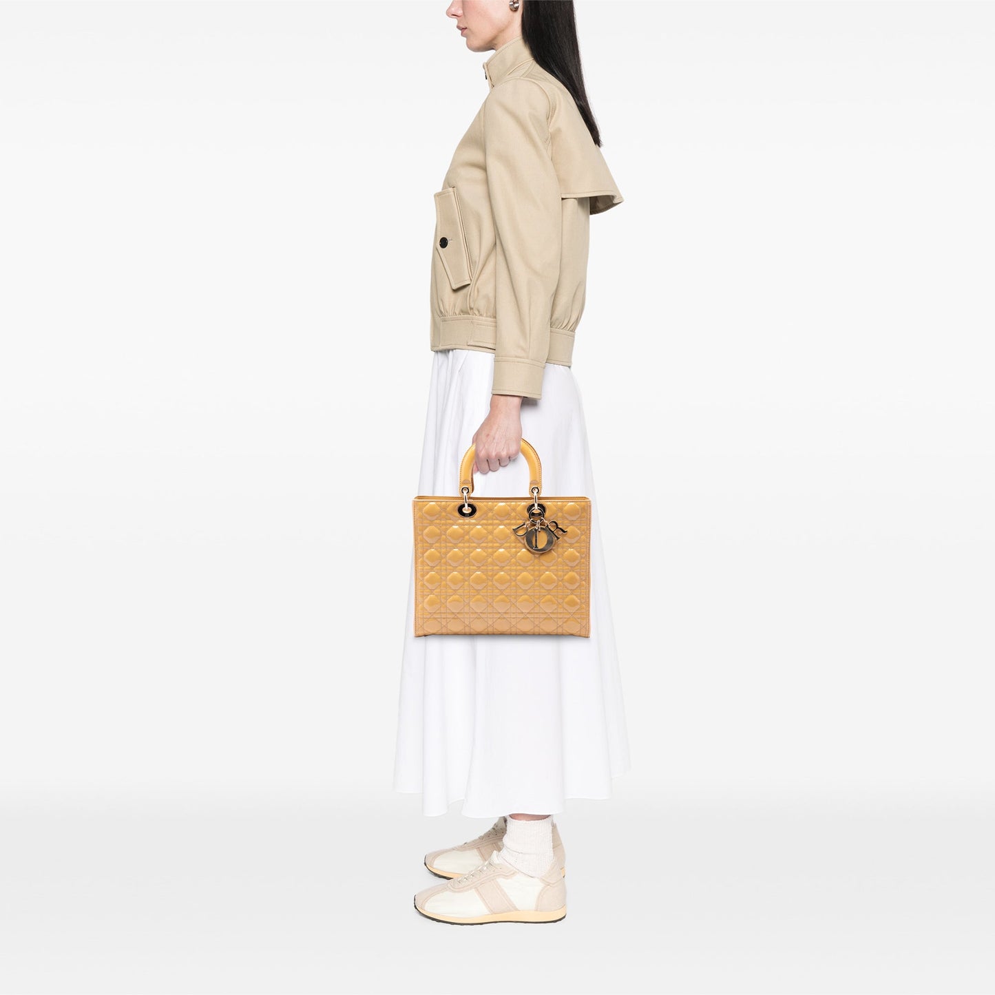 Dior Large Patent Cannage Lady Dior