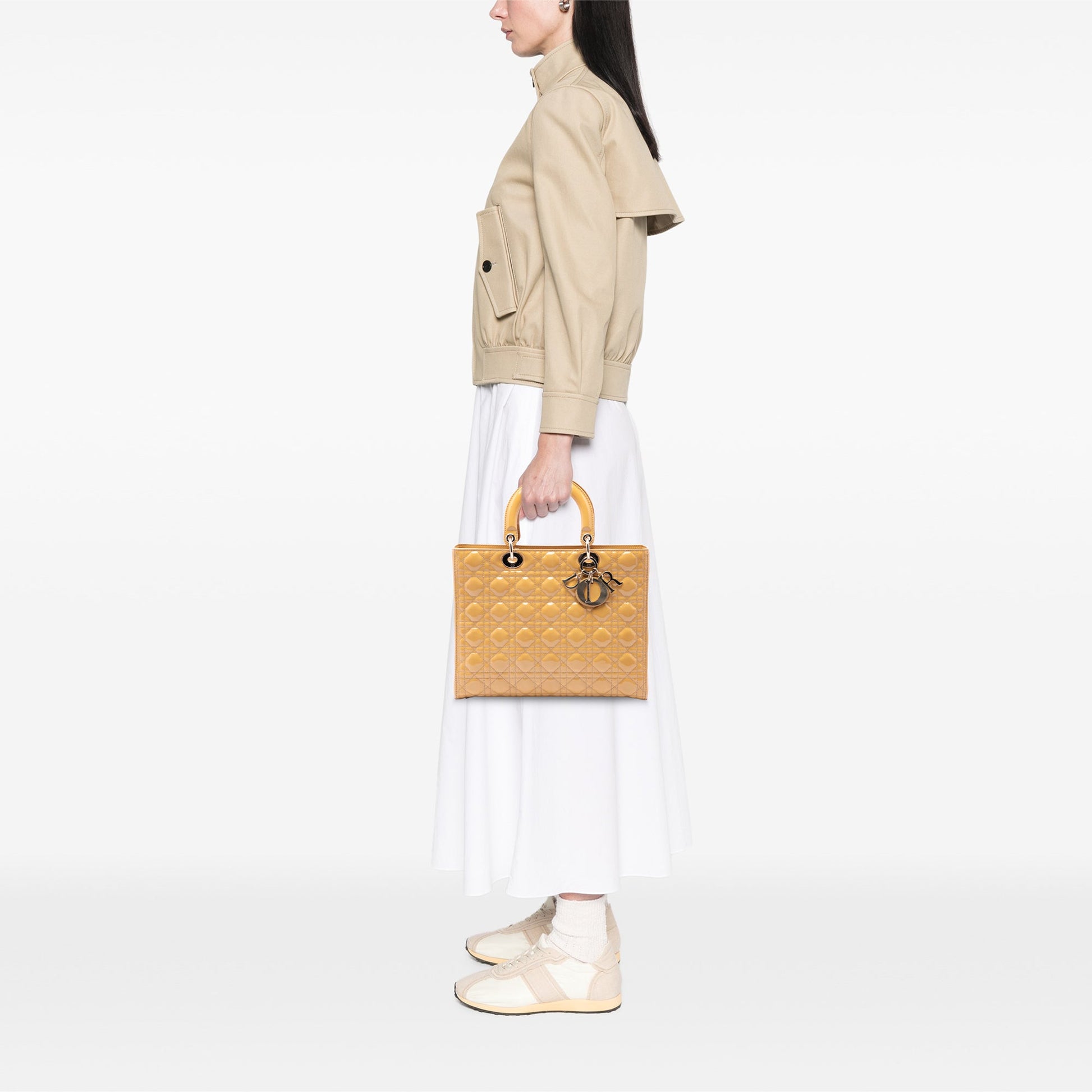 Dior Large Patent Cannage Lady Dior